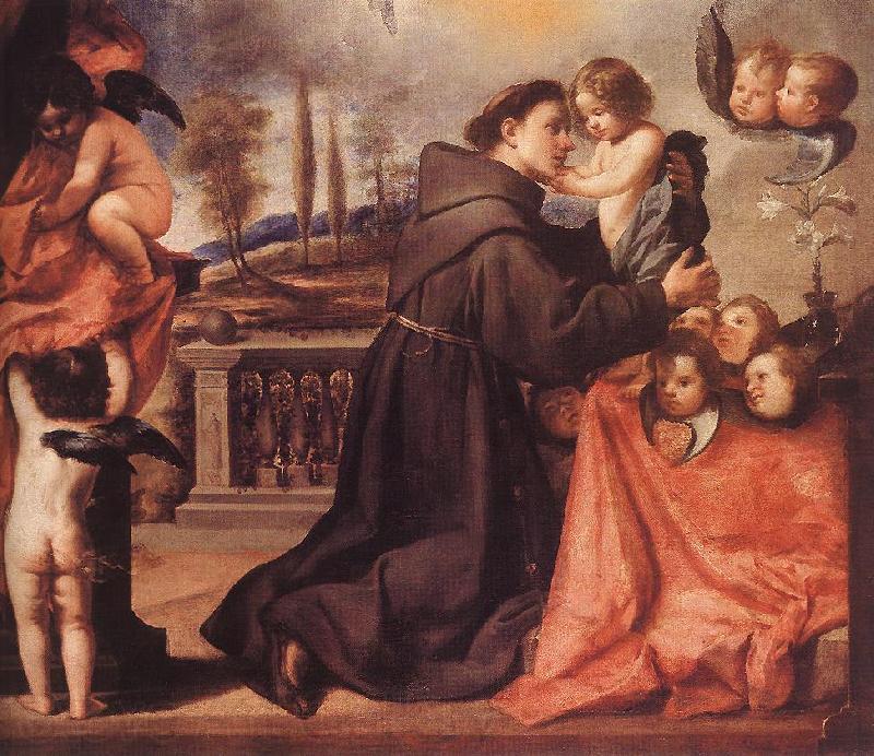 PEREDA, Antonio de St Anthony of Padua with Christ Child af France oil painting art